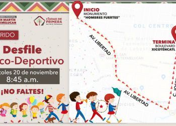 Listos los preparativos para el desfile del 109 aniversario de la revolución mexicana en Texmelucan