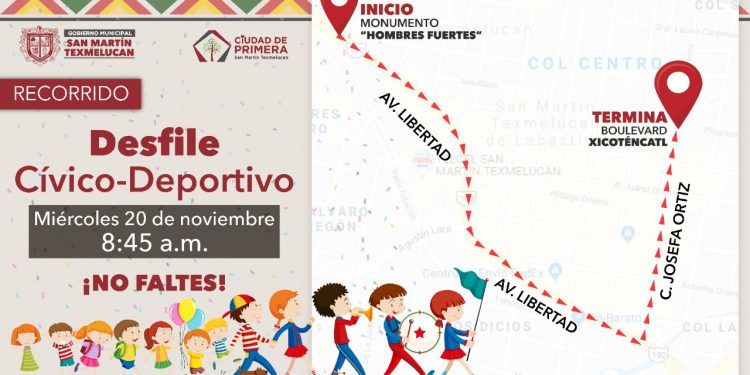 Listos los preparativos para el desfile del 109 aniversario de la revolución mexicana en Texmelucan