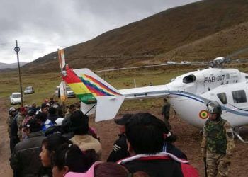Helicóptero que trasladaba a Evo Morales sufre percance y aterriza de emergencia