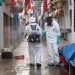 En Mercado municipal de San Pedro Cholula realizan sanitización para evitar Covid-19
