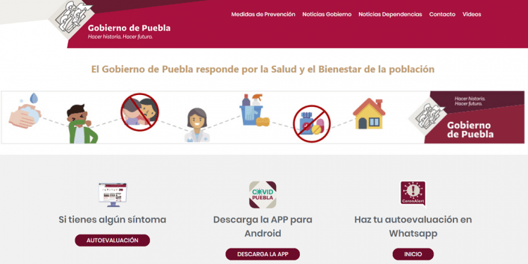 Gobierno de Puebla abre tres plataformas digitales para detectar casos de COVID-19