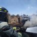 Bomberos de Puebla atendieron incendio en corralón de San Francisco Totimehuacan