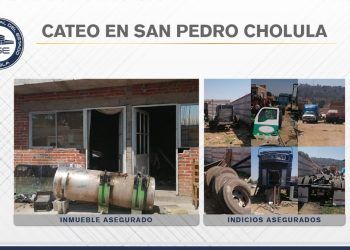 Camionetas y tráilers robados fueron localizados tras cateo en San Pedro Cholula