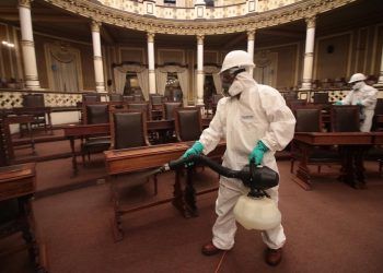 Congreso de Puebla sanitizó sus instalaciones; LX Legislatura suspendió labores ante Covid-19