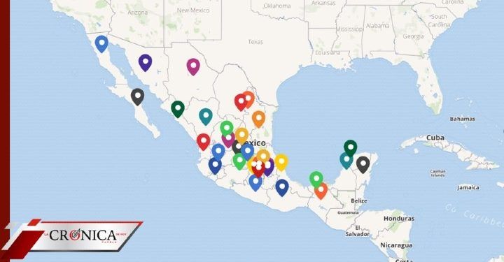 Difunden mapa de acciones realizadas durante cuarentena por coronavirus en México