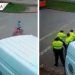 Niña se hace viral por atropellar a policía con una bicicleta (VIDEO)