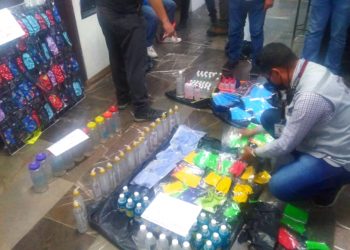 Ayuntamiento de Puebla decomisó cubrebocas y gel antibacterial apócrifo