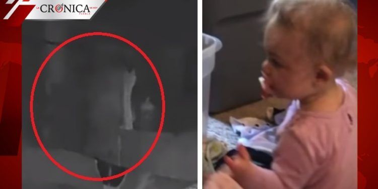 Captan a supuesto fantasma cuidando a bebé en la cuna en Estados Unidos (VIDEO)
