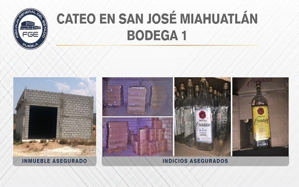 Fiscalía de Puebla decomisa más de 67 mil litros de alcohol adulterado