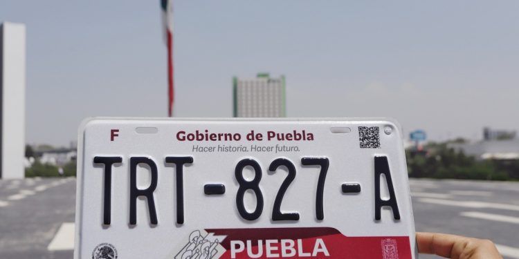 Pago de control vehicular y canje de placas en Puebla, hasta septiembre
