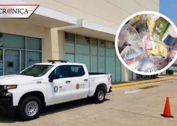Policía detiene a supuestos criminales que entregaban despensas en Veracruz