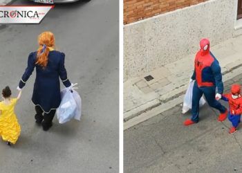 Padre se hace viral por disfrazarse para aliviar estrés de su hija en cuarentena