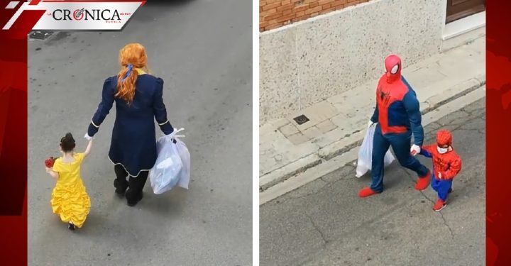 Padre se hace viral por disfrazarse para aliviar estrés de su hija en cuarentena