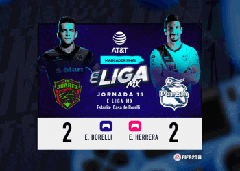 Puebla empata a dos con FC Juárez en el eLiga MX