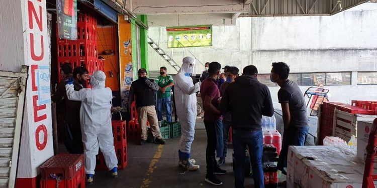 Ayuntamiento de Puebla realiza acciones de detección de COVID-19 en la Central de Abasto