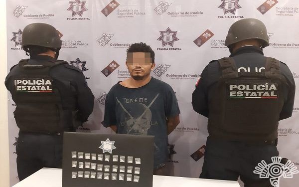 SSP Puebla detiene a sujeto que repartía drogas a domicilio en Zinacatepec