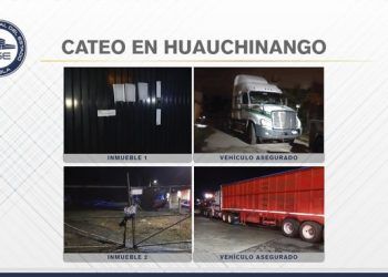 FGE catea dos inmuebles en Huauchinango y recupera un tractocamión robado 