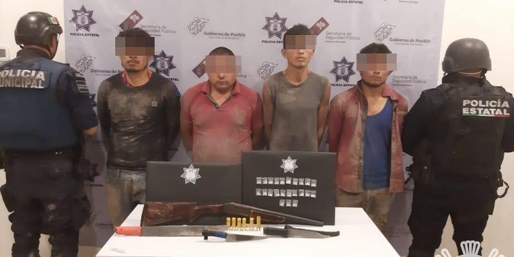 SSP Puebla detiene a banda de asaltantes de camiones de carga