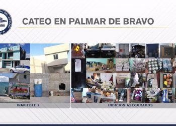 Fiscalía localiza vehículos y mercancía robada tras cateos en Palmar de Bravo