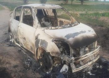 Madre e hija son asesinadas y calcinadas al interior de un vehículo en Acajete, Puebla
