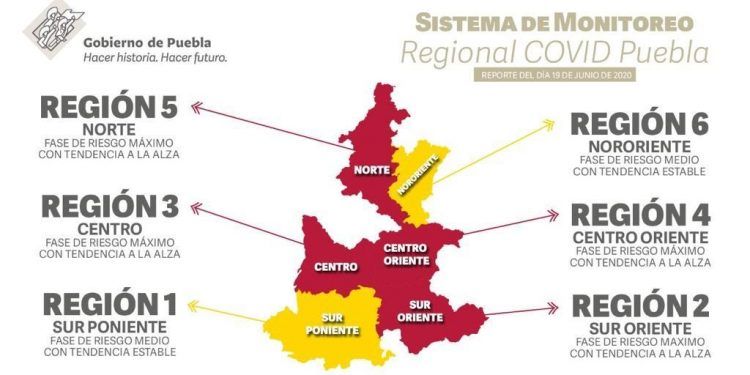 Puebla se mantiene en semáforo rojo ante alza de contagios por COVID-19
