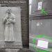 En entrada de la Catedral colocan figuras de yeso con la frase “me gusta el dinero”