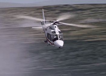 Representan desplome de helicóptero