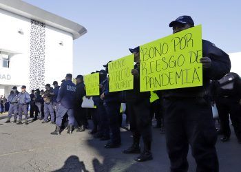 Paro de labores en la SSP Puebla; policías exigen mejoras salariales
