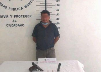 Policía de San Pedro Cholula detiene a conductor ebrio y con arma de fuego