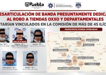 Seguridad Ciudadana capturó a banda relacionada con más de 45 robos a comercios en Puebla