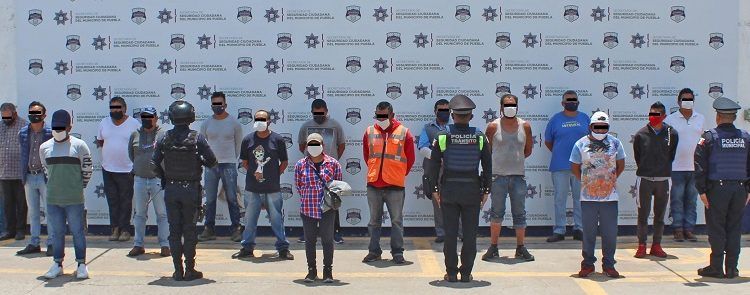 Seguridad Ciudadana detiene a 16 extorsionadores del transporte público en Puebla