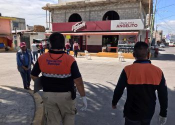 Despliegan operativo en San Miguel Canoa para fomentar uso de cubrebocas