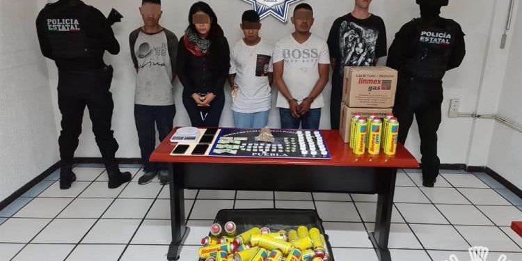 Policía Estatal detiene a cinco integrantes de «La Unión Tepito» en Palmar de Bravo