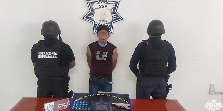 SSP Puebla detiene a presunto asaltante y vendedor de droga