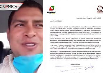 Destituyen a funcionario de Hidalgo por decir que ‘el coronavirus es pura mamada’