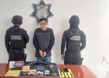 Policía Estatal aseguró a líder narcomenudista en Atlixco
