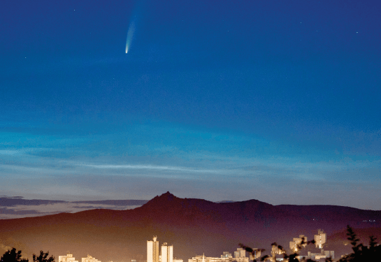 Cometa en el cielo de Praga