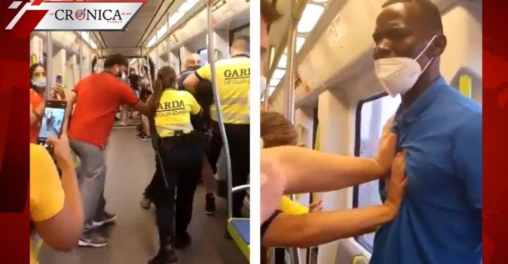 Arrestan a hombre en España por no usar bien su cubrebocas en el Metro