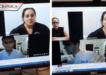 Cachan a abogado sin pantalones en audiencia y la jueza lo regaña (VIDEO)