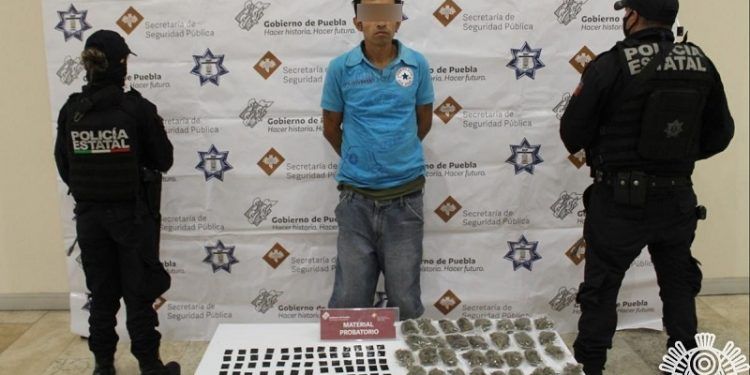 SSP Puebla detiene a narcomenudista en San Ramón