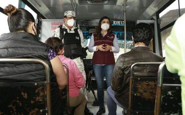 Guardia Nacional y Seguridad Ciudadana de Puebla realizan operativo en transporte