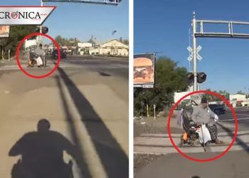 Policía salva a abuelito de morir atropellado por tren en Estados Unidos (VIDEO)