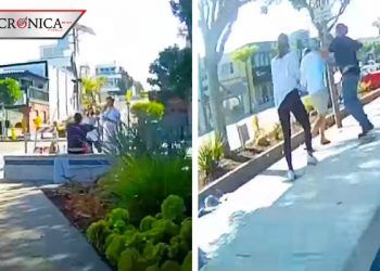 Captan a mujer lanzando café a hombre por no usar cubrebocas en Estados Unidos