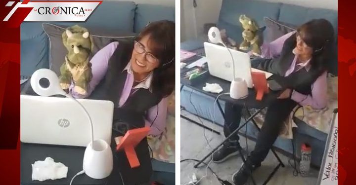 Maestra se hace viral por usar a un ‘Dinosabio’ para sus clases (VIDEO)