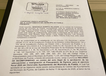 PAN califica como ilegal la reasignación de presupuesto en el Ayuntamiento de Puebla