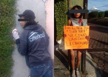 Detienen y exhiben a dos presuntos ladrones de viviendas en Atlixco