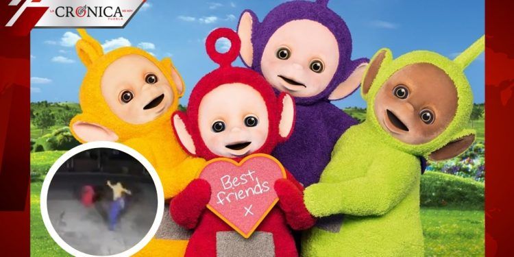 Captan a hombres disfrazados de Teletubbies robando vehículo de carga