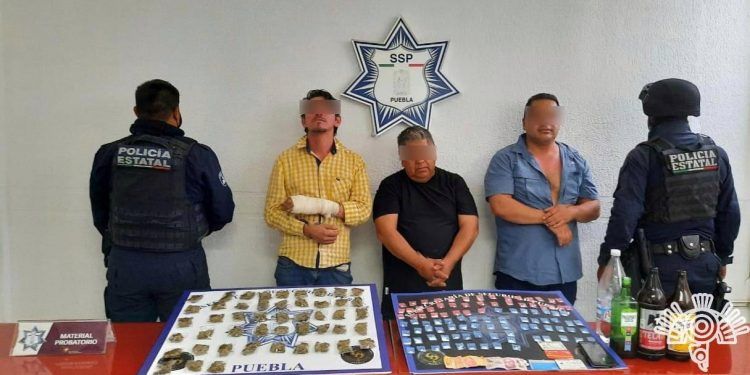 SSP Puebla detiene a tres narcomenudistas de la banda «Los Lavaderos»