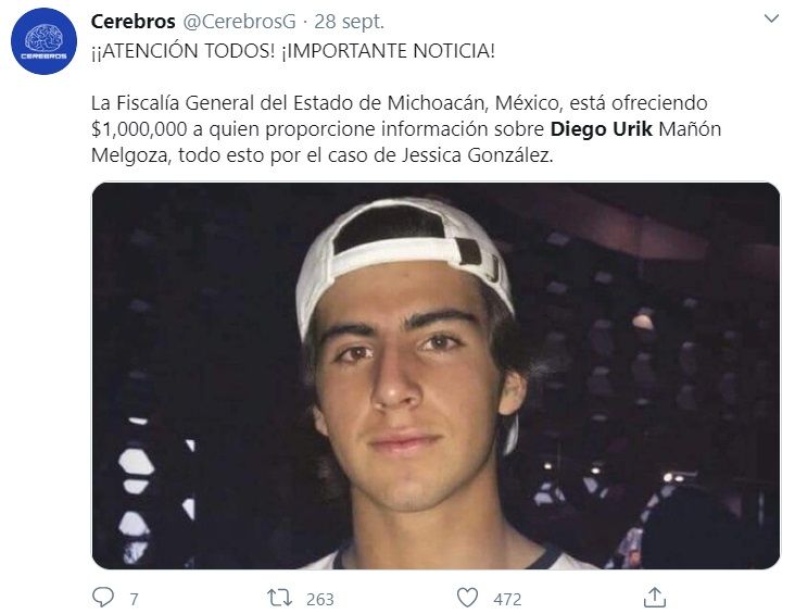 Detienen a Diego Urik, presunto asesino de Jessica González