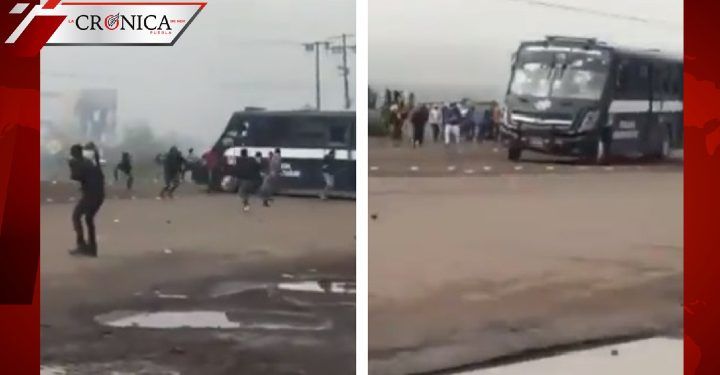 Reportan enfrentamiento entre normalistas y policías en Michoacán